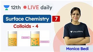 CBSE Class 12 Surface Chemistry L7  Colloids  Chemistry  Unacademy Class 11 amp 12  Monica Maam [upl. by Zuzana328]