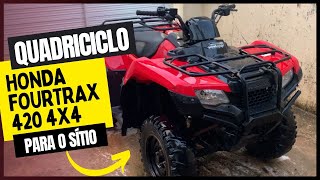 APRESENTANDO O QUADRICICLO HONDA FOURTRAX 4X4  COMO ANDAR E INFORMAÇÕES BÁSICAS [upl. by Gnous]