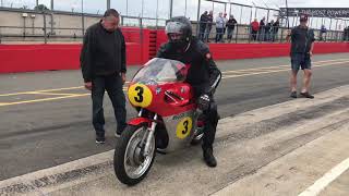 Classic Motorcycle Racing 1972 500cc MV Agusta 3 Agostini Donington Park 2021 [upl. by Anividul]