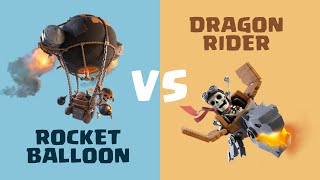 Rocket Balloon vs Dragon Rider  New troops in Clash of Clans [upl. by Adnuahsar]