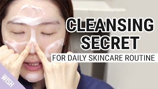 A Perfect Facial Cleansing Secret for Daily Skincare Routine  Wishtrend TV [upl. by Leumhs]