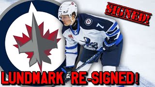 Winnipeg Jets ReSign Simon Lundmark to 1x775K Contract Jets Fan Reaction [upl. by Hieronymus395]