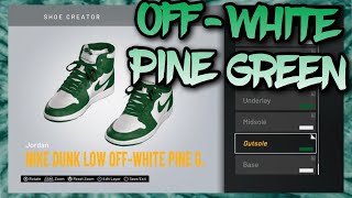 NBA 2K20 Shoe Creator  Nike Dunk OffWhite quotPine Greenquot [upl. by Enaitsirhc]