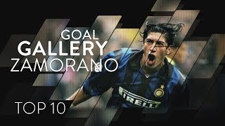 IVAN ZAMORANO  INTER TOP 10 GOALS  Goal Gallery 🇨🇱🖤💙 [upl. by Ahsart418]