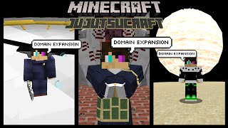 DOMAIN EXPANSION Jujutsu Craft V25 New Domain Expansions Minecraft Jujutsu Kaisen Mod [upl. by Notsek]