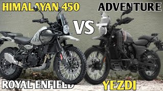 New Royal Enfield Himalayan 450 vs Yezdi Adventure  फीचर्स same कीमत में game  PoweronTorque [upl. by Anrym]