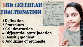 Sub cellular fractionation [upl. by Mufi143]