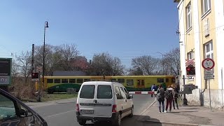 Železniční přejezd Nymburk město 2 P4950  3132017  Czech railroad crossing [upl. by Novets]