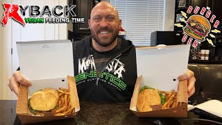 Ryback Feeding Time The Burger Den Beyond Burger w Grilled Onions amp Mushroom and Seasoned Fries [upl. by Allimak]