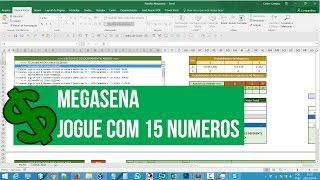 Planilha Jogar com 15 Dezenas na Megasena Fechamento Economico [upl. by Chilson]