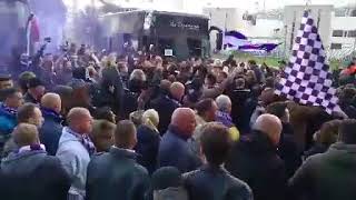 Aankomst Beerschot Wilrijkfans op de Heizel [upl. by Sabine]