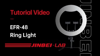 JINBEI New Ring Light EFR48 Operation Tutorial [upl. by Llenaj]