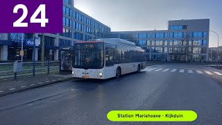 HTM Den Haag Trajectfilm Lijn 24 Station Mariahoeve  Kijkduin  4K [upl. by Elleined]