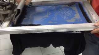 HOW TO PRINT TSHIRT  SILKSCREEN PRINT CMYK ON BLACK SHIRT [upl. by Edson]