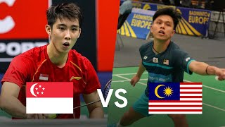 Loh Kean Yew SGP vs Kok Jing Hong MAS  Badminton [upl. by Ahsaeym626]