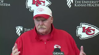 Kansas City Chiefs head coach Andy Reid discusses Denver Broncos DeAndre Hopkins and Xavier Worthy [upl. by Kutzer540]