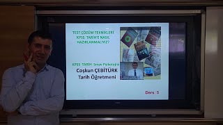 5 Bölüm KPSS Tarih Test Teknikleri ve Sınav Stratejisi [upl. by Zingale583]