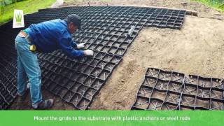 geoSYSTEM S60s How to install ecogrid on slope [upl. by Den]