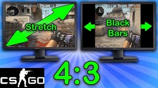 CSGO 43 Resolution Tutorial Stretched amp Black Bars [upl. by Anirb]