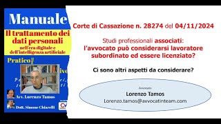 Studi professionali associati avvocato lavoratore subordinato licenziabile a cura dellavv Tamos [upl. by Yemrej]