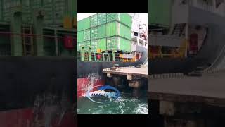 how the ship unloading he container pls watch customsclearance shippingcontainer [upl. by Fesuy377]