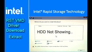 download and Extract intel rapid storage technology VMD driver intel 10th and 11th generation [upl. by Bubalo14]