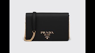 PRADA Saffiano Leather Mini Bag 1BP018 NZV F0002 [upl. by Rockwell]