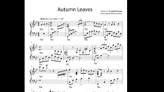 Autumn Leaves  Piano Solo Free sheet music [upl. by Kendra809]