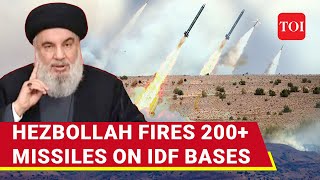 Israeli Military Bases Intel HQ Under Attack 200 Missiles Shake Israels North  Watch [upl. by Attenal]