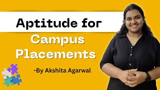 Aptitude Preparation for Placements 1 Introduction  Why Aptitude Is Important For Placement [upl. by Dorrehs]