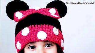 🎀GORRO Minnie Mouse a CROCHETganchillo🎀💖 crochet ganchillo LasMaravillasdelCrochet [upl. by Major472]