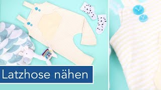 Latzhose für Babys nähen  Little Darling Schnittmuster [upl. by Cozza]