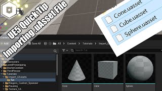 UE5  Quick Tip  Importing uAsset Files [upl. by Apollo]