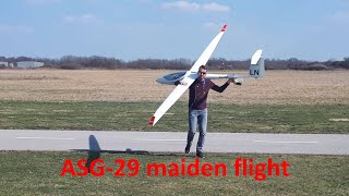 ASG29 13 scale from Tangent Modelltechnik MAIDEN flight [upl. by Salvucci]