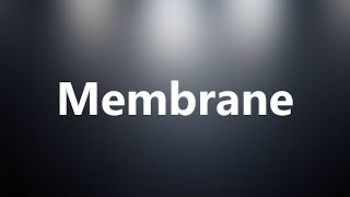 Membrane  Medical Meaning and Pronunciation [upl. by Newton]