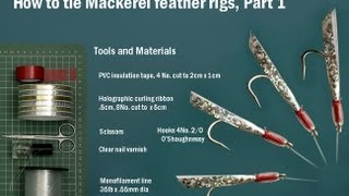 How To Tie Mackerel Feather Sea Fishing Lure Rigs  Sabiki Rigs [upl. by Avle]