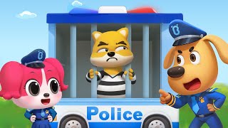 Police vs Runaway Thieves  Police Cartoon  Kids Cartoon  Sheriff Labrador  BabyBus [upl. by Martz367]