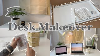 Desk Makeover｜IKEA Melltorp table unboxing  setup simple decoration [upl. by Nakada]