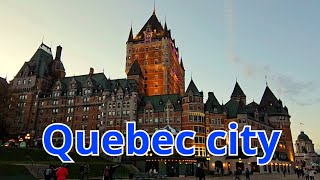 Walking in Quebec city  Château Frontenac  Sunset  Tour 2023 UHD [upl. by Addiel506]