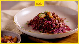 Linsen Rezept I Linsen mit Speck und Rotkohl I Aufwand Mittel I NETTO [upl. by Adian98]