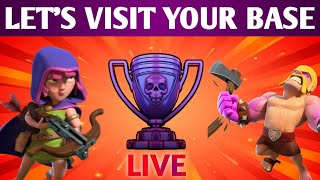 Clash Of Clans Live Base Visit And Playing With SubscribersPart18 [upl. by Katrinka]