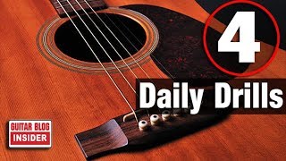 4 Guitar Drills You Should Do Each Day [upl. by Dnalhsa144]