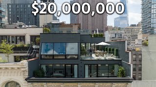 Touring a 20000000 NYC Penthouse With a Massive Rooftop Deck [upl. by Onateyac]