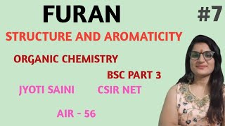 Structure And Aromaticity Of Furan  Organic Chemistry Bsc Part 3rd [upl. by Trebmer860]