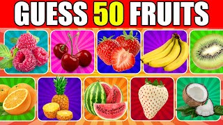 Guess The Fruit🍓🥝🍋  50 Different Fruits To Guess  Fruit Quiz [upl. by Lucic]