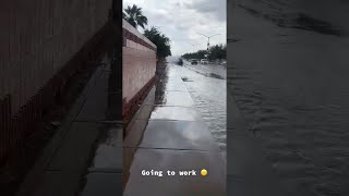 Pedestrian Showered by Passing Pick up Truck  ViralHog [upl. by Aivyls]