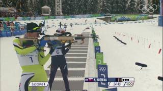 Kuzmina  Womens Biathlon  10Km Pursuit  Vancouver 2010 Winter Olympic Games [upl. by Leirda644]