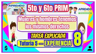 😋5to y 6to PRIMARIA 💪 Mujeres y hombres tenemos los mismos derechos  Tutoria [upl. by Aubarta]