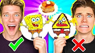 PANCAKE ART CHALLENGE 3 Learn How To Make Spongebob Star Wars Jedi amp Wonder Woman DIY Pancake [upl. by Jess867]