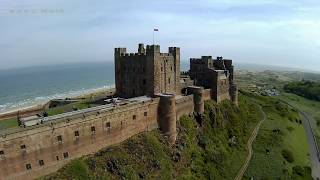 Bamburgh Castle Drone Footage [upl. by Howund413]